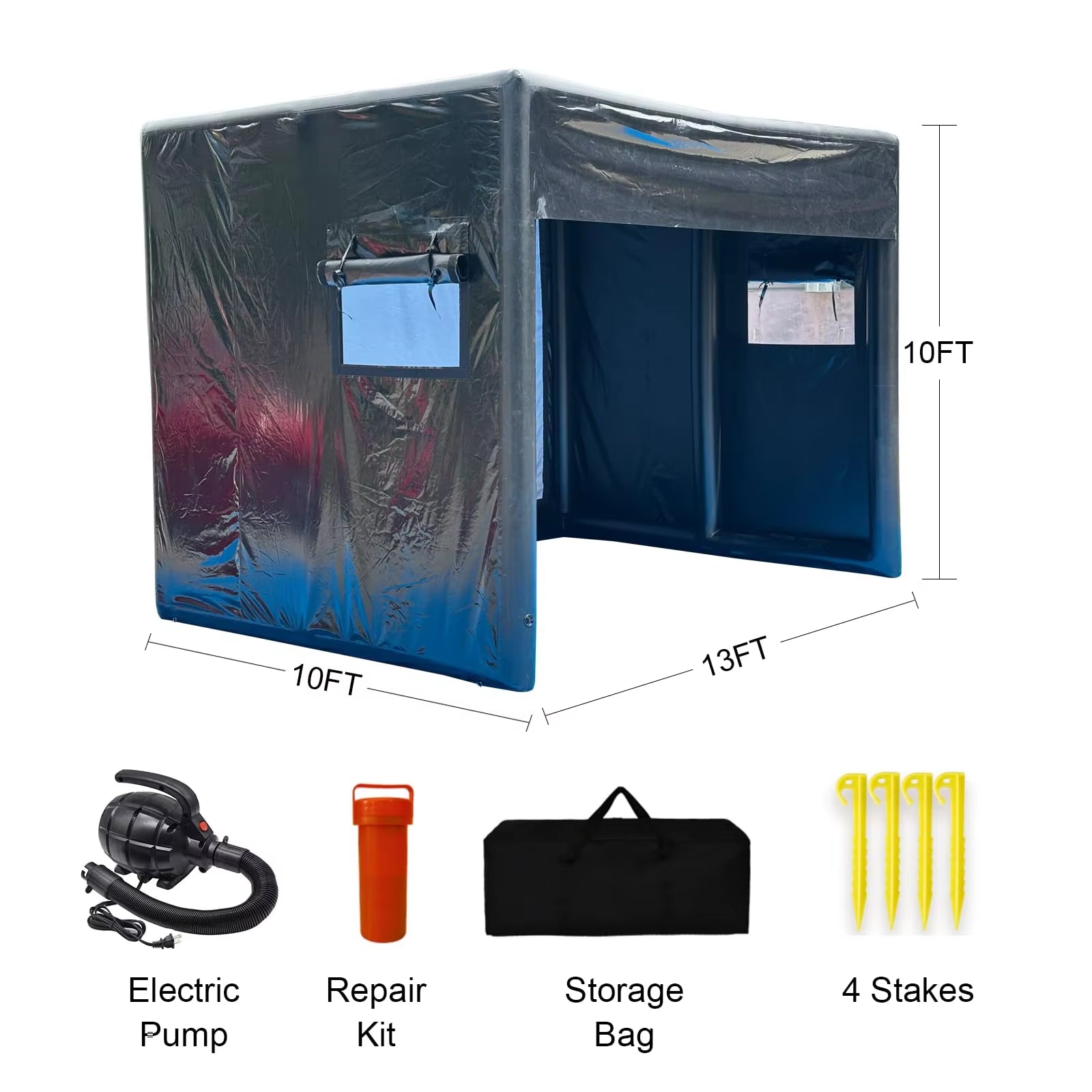 Stock 13Ft Inflatable Golf Simulator Enclosure Indoor/Outdoor Golf Practice Swing Tent with Projection Screen for All Skills