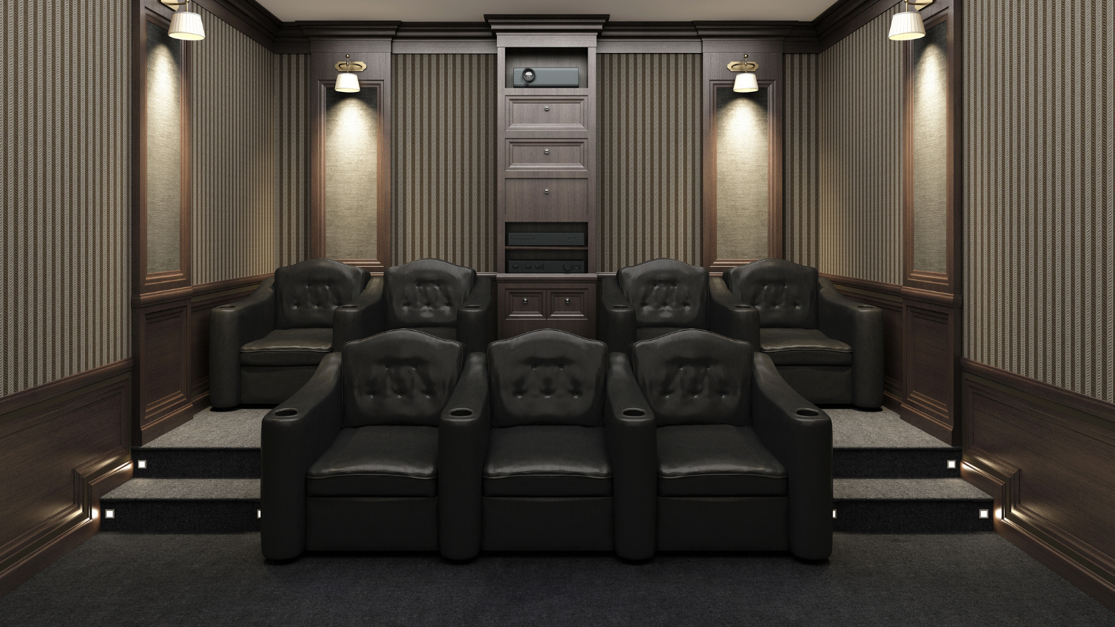 Elite Man Cave Montana Leather Home Theater Recliner